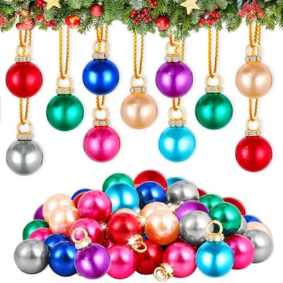 SPHProducts - Kerstballen - 64 Stuks - Mini Shatterproof Ornamenten - Mixed Colors - Versiering voor Kerst - Decoratie voor Feestdagen