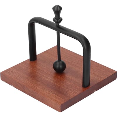 Porte-serviettes de table avec boule de levage Base en bois massif Support en métal Distributeur de serviettes pour la maison noir