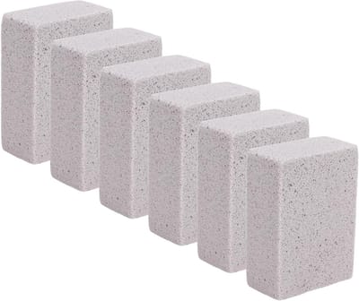 Zwembad Puimsteen - Reinigingsblokken - Kalkaanslag Verwijderen - Gerichte Kalkverwijdering - 6 stuks - Grijs