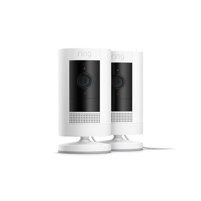 Ring Stick Up Cam Batterij - Beveiligingscamera - Draadloos - Binnen en Buiten - Wit - 2 stuks