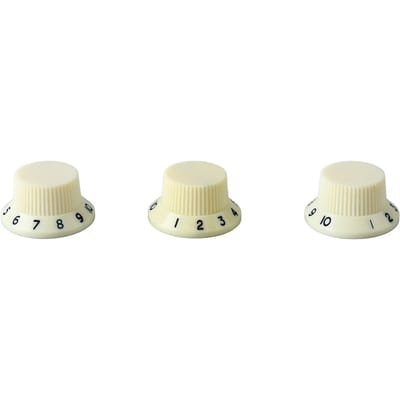 3 STUKS Potentiometer Draaiknoppen Toon Volume Bedieningsknop Vervanging voor Elektrische Gitaar Bas Ivoor Knop Zwarte Opschriften