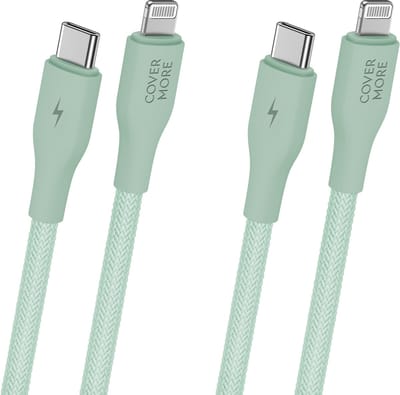 Oplaadkabel geschikt voor iPhone, iPad en AirPods met Lightning ingang - Snel oplader kabel - Snellader - 2 stuks - Groen - 1m