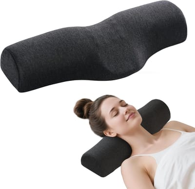 Kussen - Cervical Nekkussen voor Slapen - Ergonomisch Ontwerp met Nekondersteuning - Geschikt voor Rug- en Zijslapers - Zwart