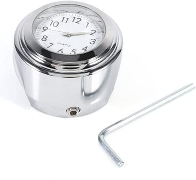 Allecto - Motorfiets Stuur Horloge - Waterdicht - Precieze Tijd - Wit