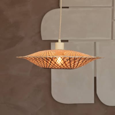 GOOD&MOJO Hanglamp Madura - Naturel - Ø13cm - Bohemian - Hanglampen Eetkamer, Slaapkamer, Woonkamer