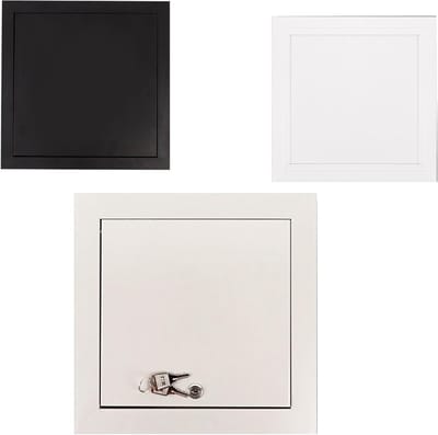Toegangsdeur - Afdekking metaal - Wandgaten afdekken - Verborgen design - 35x55 cm - Zwart