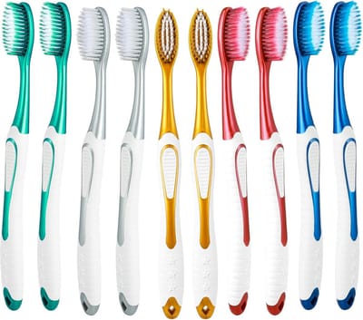 Set van 5 of 10 Extra Zachte Tandenborstels voor Gevoelig Tandvlees - Handtandenborstel Reisset