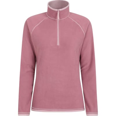 Mountain Warehouse Dames/Dames Montana Half Zip Fleece Top (Lichtroze)