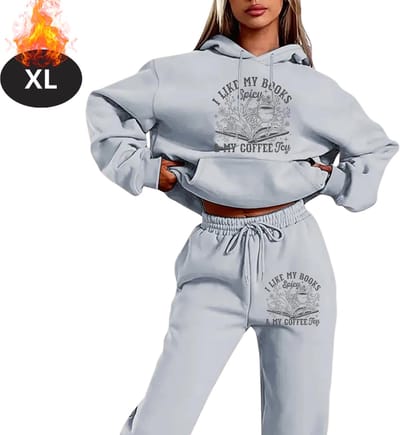 Nivard Joggingpak - Huispak - Volwassenen - Trainingspak - Comfortabel - Joggingsbroek - Tracksuit - Dames - Winter - Lichtgrijs - XL
