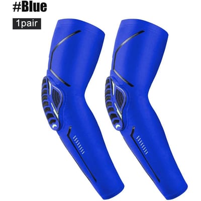 1 Paar Sport Schokbestendig Elleboogsteunkussen Elleboogbrace Arm Compressiemouw voor Buiten Basketbal Voetbal Fiets Beschermer M