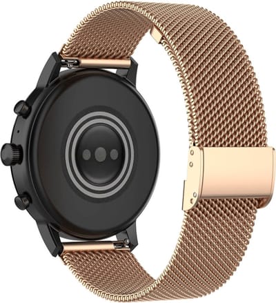 Milanees bandje - geschikt voor Garmin Vivoactive 4 / Venu 2 / Venu 3 / Forerunner 255 / 265 - rosegoud