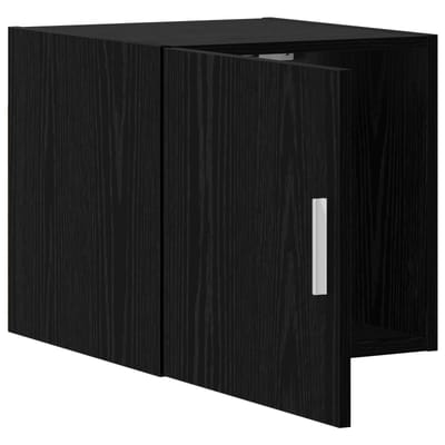 vidaXL - Wandkast - Zwart - eiken - 40 - x - 42,5 - x - 40 - cm - Bewerkt - hout