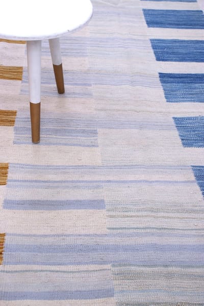 Kleurrijk Tapijt Laagpolig Handgeweven Wollen Vloerkleed - Koho Afghan Modern Kelim 292x197 - 292x157cm- Modern - Woonkamer - Salon - Slaapkamer - Eetkamer