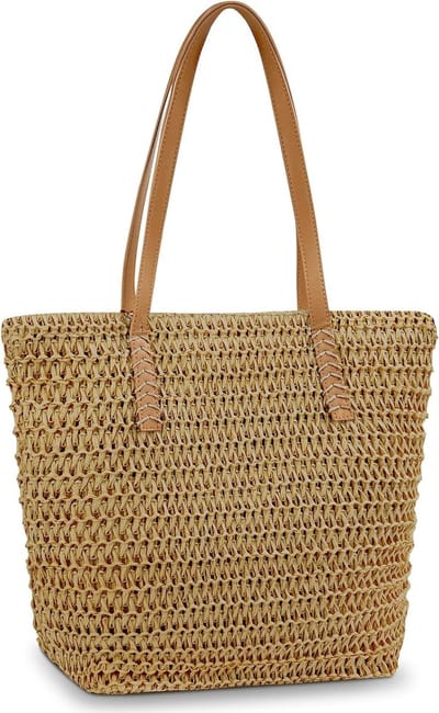 Grote Bohemian Strandtas voor Dames met Rits - Ideaal voor Outdoor Activiteiten en Vakantie