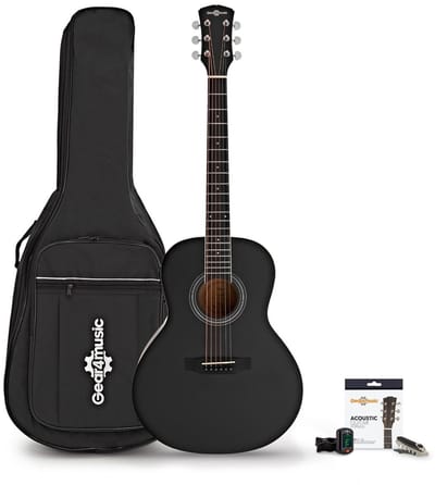 Parlour Elektro-akoestische Gitaar & Accessoireset van Gear4music, Zwart