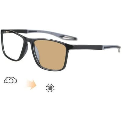 Ultralichte Fotochrome TR90 Sportzonnebril voor Dames Heren Vintage Kleurveranderend Myopie Brillen 0 Tot -4.0 -3.0 beige