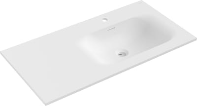 Mexen Vela ingebouwde wastafel rechts 91 x 46,5 cm, wit mat - 25239001P