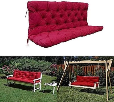 Tuinkussen met rugleuning - Bankkussen hangmat - Buiten ontspannen - Waterdichte polyester stof - 10 cm dik - Grijs