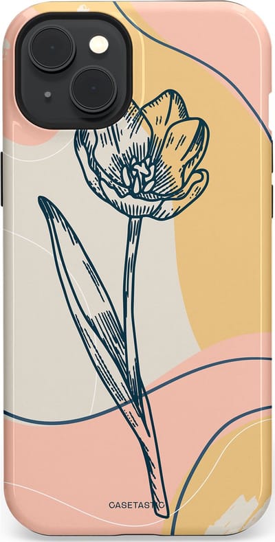 Casetastic Hoesje Geschikt voor Apple iPhone 15 Plus Magsafe - Stijlvolle Beschermende Duo-layer Case - Lente tulp