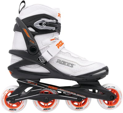 Roces Icon X 80 Skeelers - Inline Skates - Wit/Oranje - Maat 38