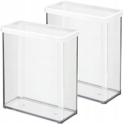 Rotho Set 2 Bewaarbakjes voor Droogwaren 3.2L Wit Loft