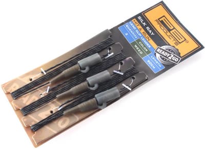 PB Products - Ready2Go Hit & Run Leadclip Leader 90 cm - 3 stuks - Gravel