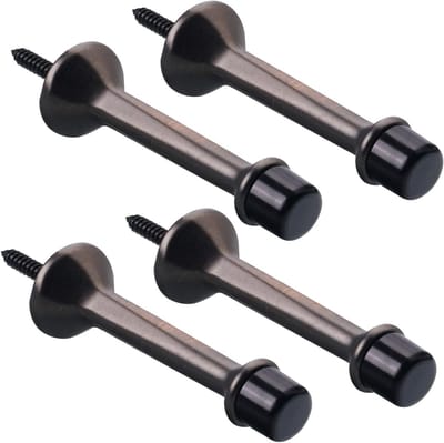 Deurstop Set - Zware deurstopper - Muren Beschermen - Zachte Rubberen Punt - 4 Stuks - Brons