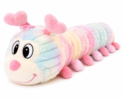 Topknuffels® Duizendpoot Roze Pluche Knuffel 42 cm - Speelgoed Knuffels voor Kinderen Jongens Meisjes - Rups