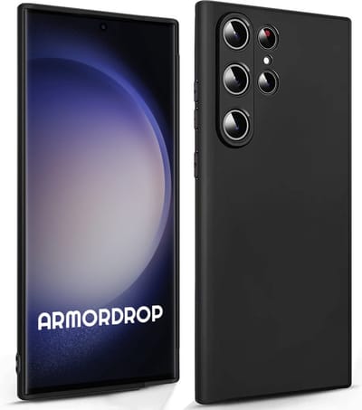 Armordrop Zwart Hoesje Geschikt Voor Samsung S23 ULTRA - Telefoonhoesje Zwart