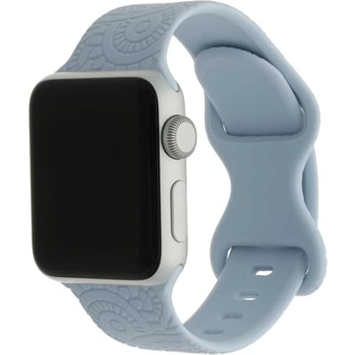 123watches bandje Ibiza - siliconen - blauw - 44 · 45 · 46 & 49 mm - Geschikt voor Apple Watch series 1/2/3/4/5/6/7/8/9/10/11/12/SE/SE2/SE3/Ultra/Ultra 2/Ultra 3/Ultra 4