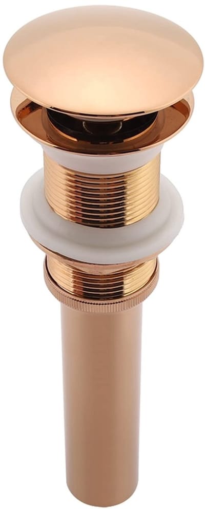 Dailygoods - Pop-up Afvoer - Messing Wastafelafvoer - Eenvoudige Montage - Rosé Goud - Badkameraccessoire - Geschikt voor Gootsteen en Wastafel