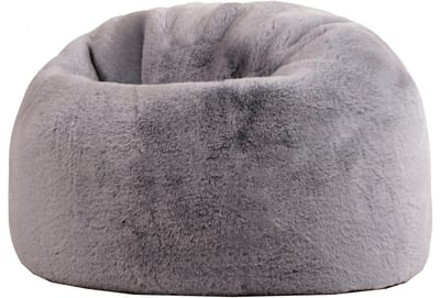 icon - Kingston Kinderzitzak Stoel - Fluffy Pluche Imitatiebont - Grijs