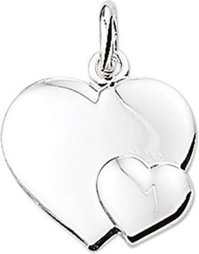 hanger hart zilver gerhodineerd