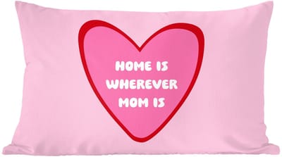 Sierkussens - Kussentjes Woonkamer - 60x40 cm - Quote - Moeder - Roze