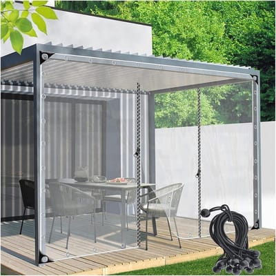 Transparant Waterbestendig Buiten Dekzeil met Ritssluiting voor Tuin en Veranda