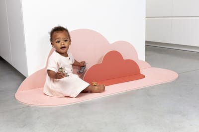 Quut Toys - Speelmat Head in the Clouds Small - Veelzijdig - Licht - Roze - 90 x 145 x 1,2 cm