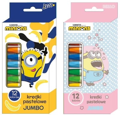 Jumbo Pastel Potloden 12 Kleuren Minions