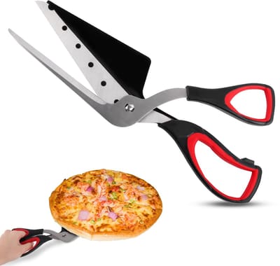 carmdering - Multifunctionele Keukenschaar - Pizza Schaar - Keukenhulp - Moeiteloos Snijden - Veilige Vingerbescherming - Roestvrij Staal - Ergonomisch Ontwerp - Vaatwasserbestendig - 1 Stuk