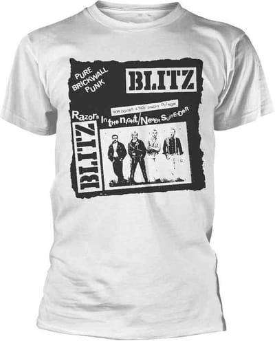 Blitz Heren Tshirt -XXL- Pure Brick Wall Wit