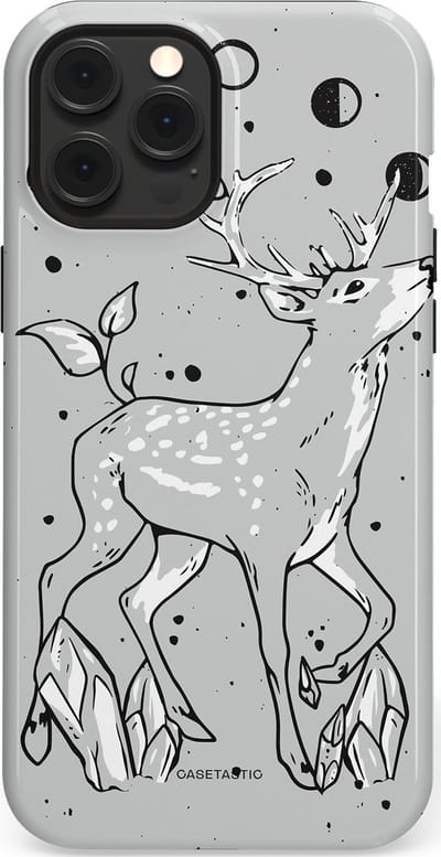 Casetastic Hoesje Geschikt voor Apple iPhone 12 Pro Max Magsafe - Stijlvolle Beschermende Duo-layer Case - Kristalwoud