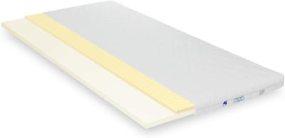 Matras Topper - Oplegger Bed - Comfort Verhoging - Traagschuim en Latex - 200 x 190 cm - Wit