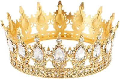 SnelShoppen - Verjaardagskroon voor Taart en Meisjes, Prinsessen Kroon met 4 Taartdecoraties – Verjaardag Koningin Taart Decoratieset van Kristal voor