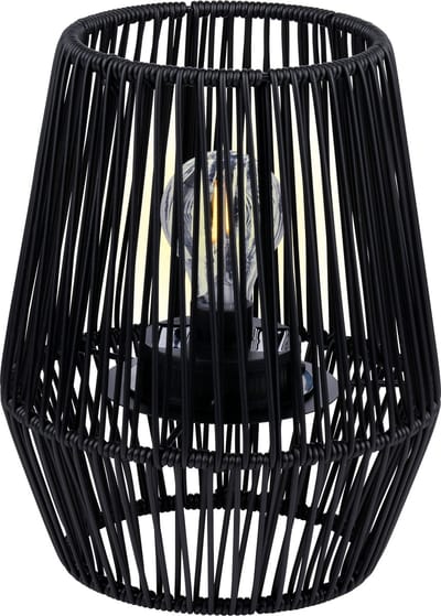Arti Casa Solar Tafellamp Zwart - Tuinverlichting op Zonne Energie - Tafel Lamp met Warm Wit Licht - Solar Lamp met Brandtijd tot 8 uur - IP44 Waterdicht - 20 x 20 x 25 cm - Kunststof