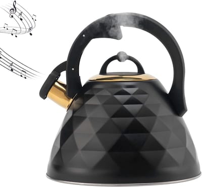 Fluitketel - Theepot Koffiepot - Water Koken - Luid Fluitje - 3 Liter Capaciteit - Zwart