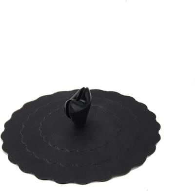 Siliconen Bekerafdekking - Beker deksel - Dranken Warm Houden - Luchtdicht en Stofvrij - 10 cm diameter - Zwart