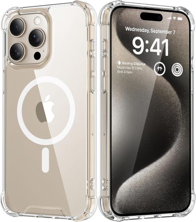 Shockproof Magnetische Bumper Hoesje Compatibel met MagSafe Geschikt voor: Apple iPhone 16 Pro Max - Schokbestendig [Sterkste magneet] Geschikt voor met Magnetische Ring Telefoonhouders