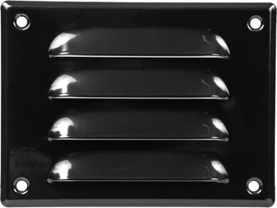 Paneir Airdesigns- metaal-140 X 105 - omgezette rand - opbouw - aanvoer & afvoer - zwart