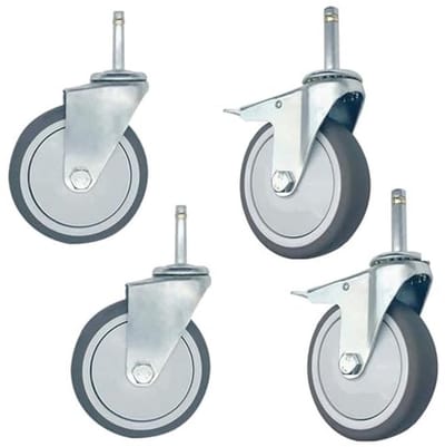 Zwenkwielen 100mm - Zware Restauratiewagens Meubelwielen - Pak van 4