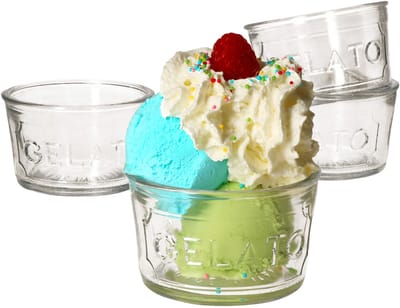 Set van 4 gelato sundae glazen 150ml