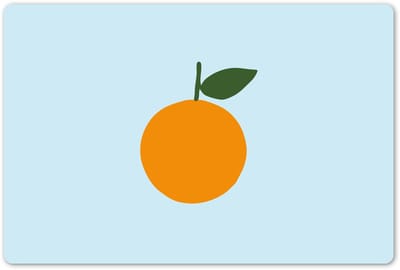 Placemats 45x30 cm - Placemat kunststof - 1 stuk - Fruit - Sinaasappel - Oranje - Borden onderleggers - Decoratie voor op tafel - Keuken tafeldecoratie accessoires - Vinyl onderlegger - Tafelversiering